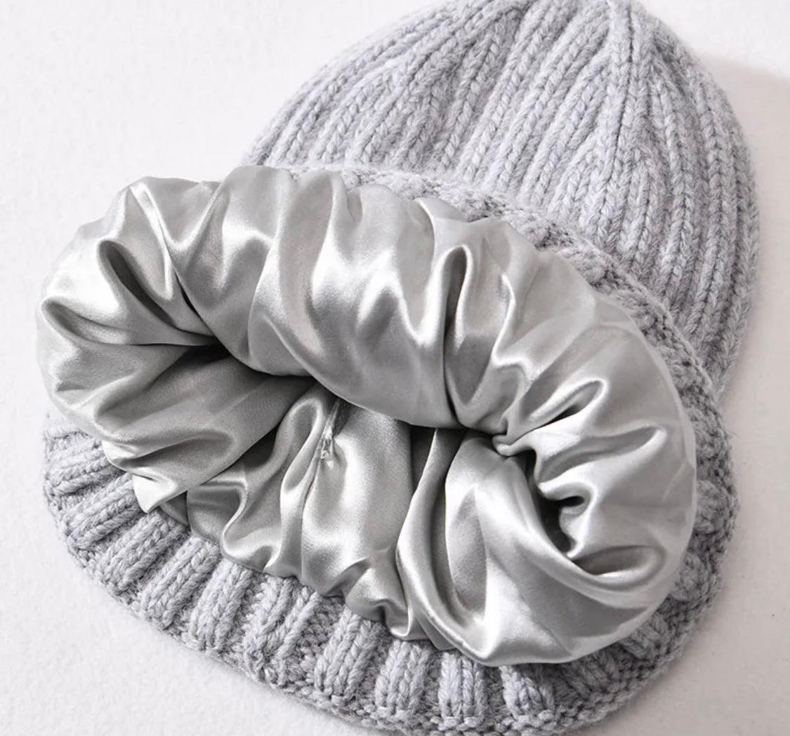 Satin Lined Beanie - BE CURLY HAIRCARE - Curly Hair Products and Accessories